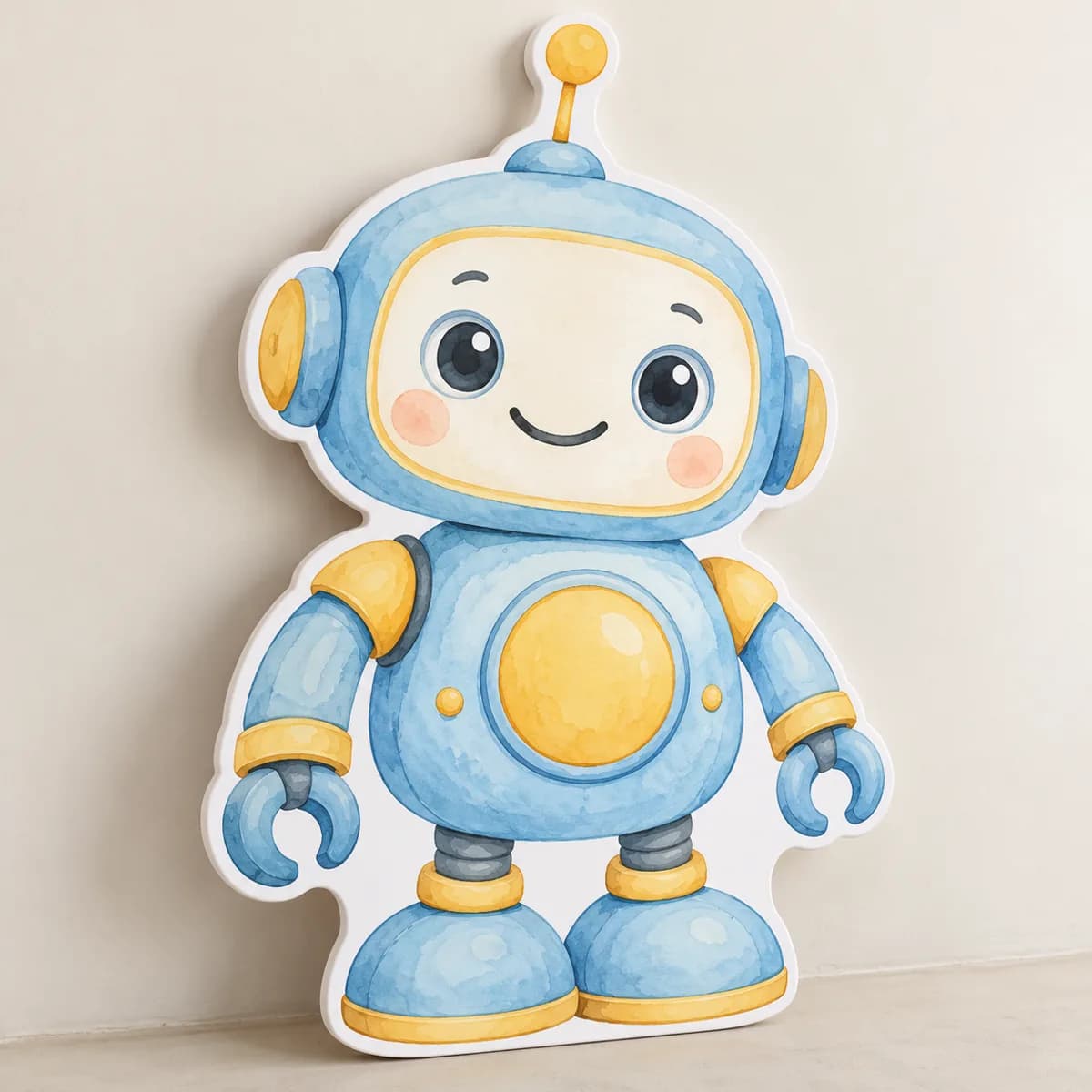 Robot prietenos pe PVC decupat pe contur
