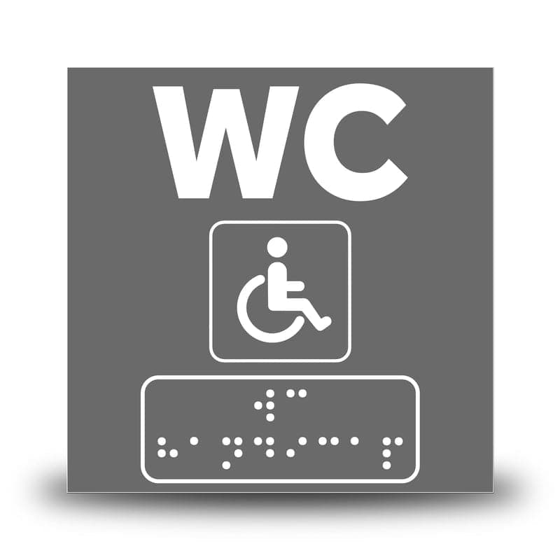 Plăcuță Braille – WC Persoane cu Handicap