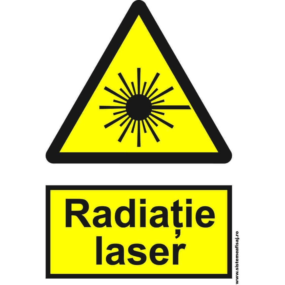 Semn Indicator Radiatie Laser