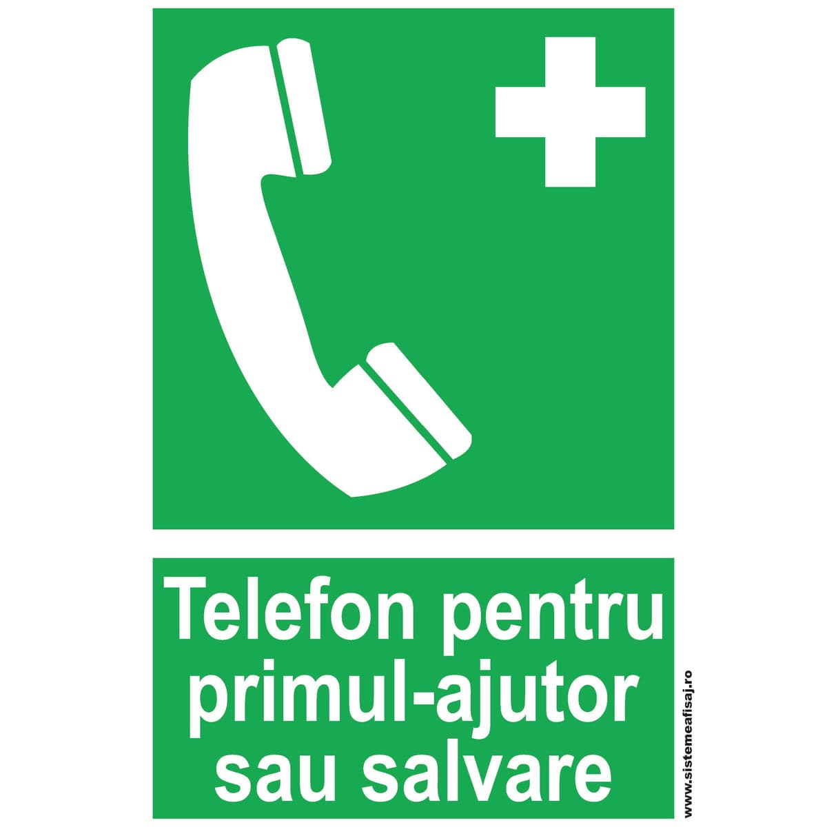 Semn Indicator Telefon Pentru Primul-Ajutor Sau Salvare