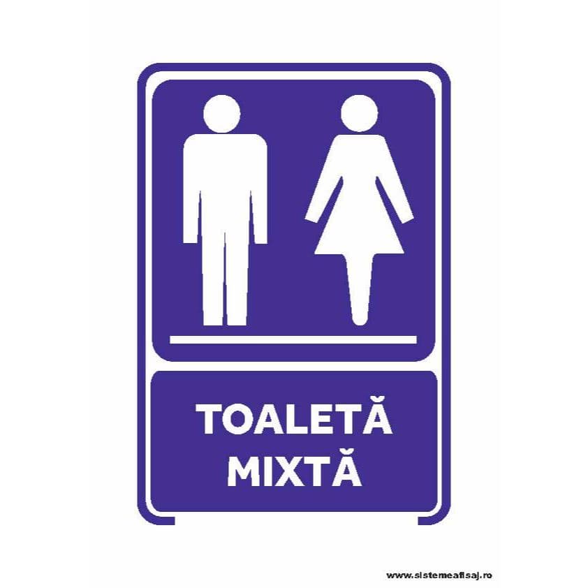 Semn Indicator Toaleta Mixta