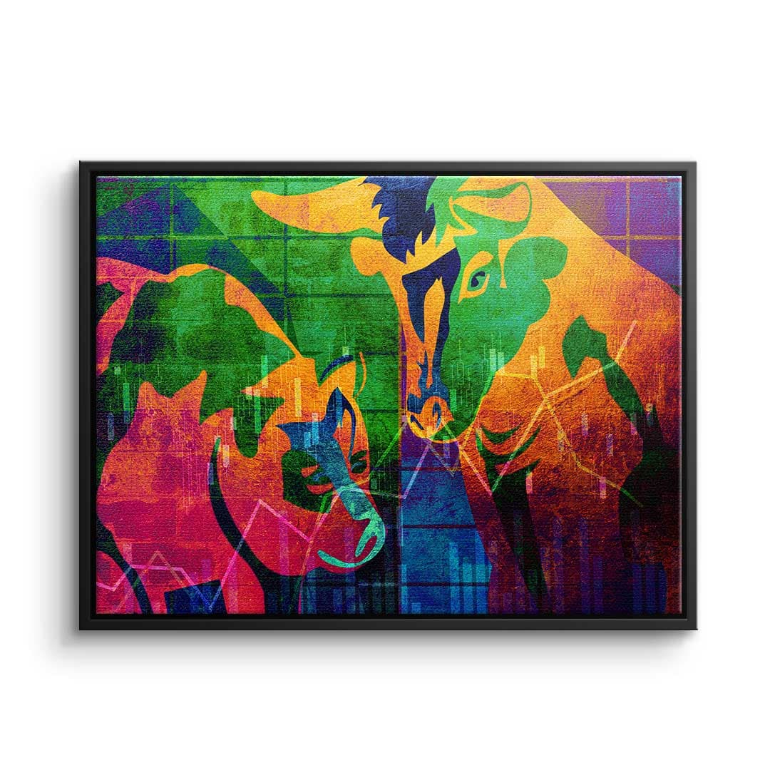 Canvas Abstract Stock Market