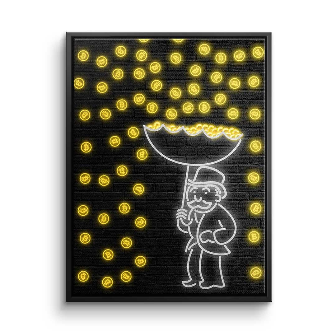 Canvas Bitcoin Rain