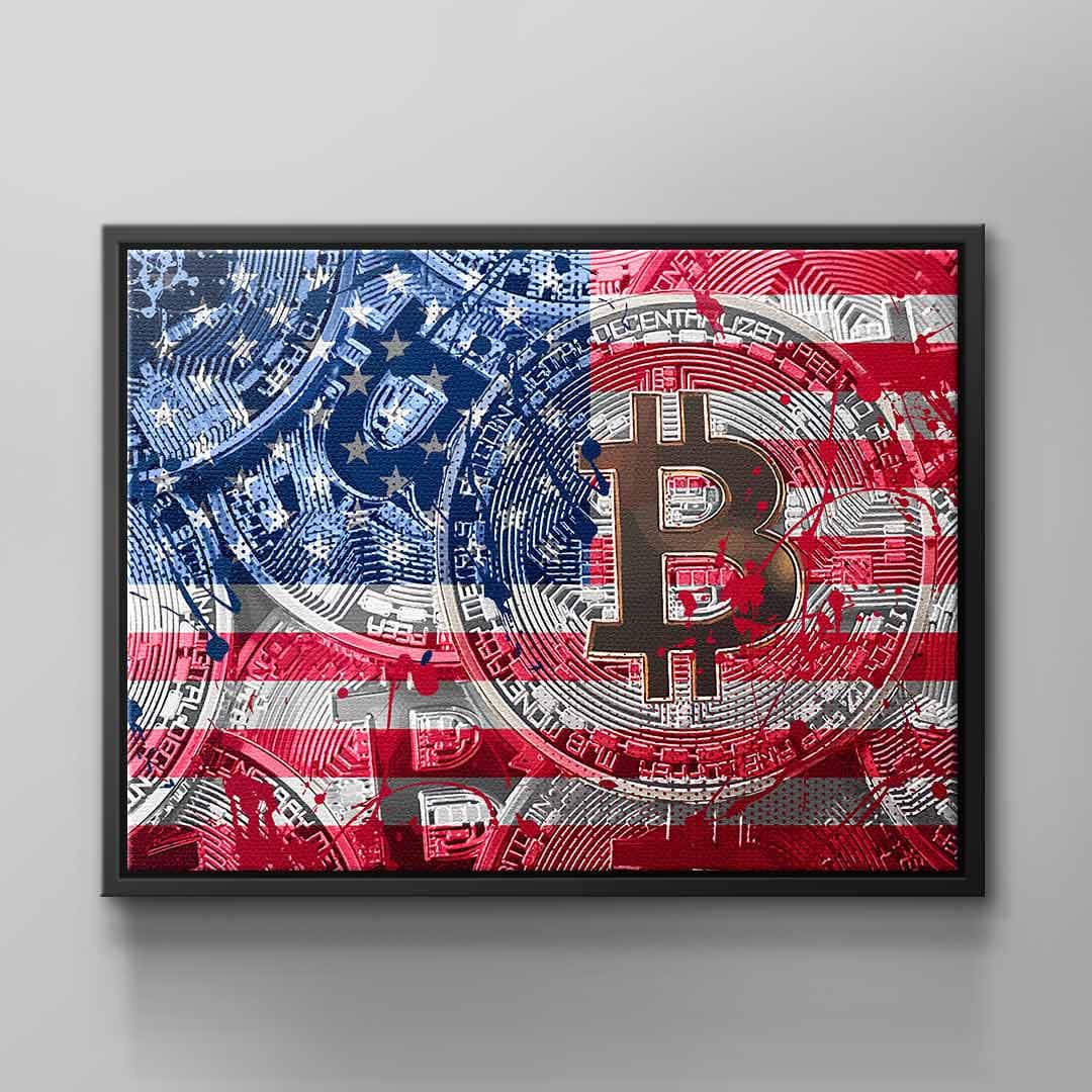 Canvas Crypto Flag USA