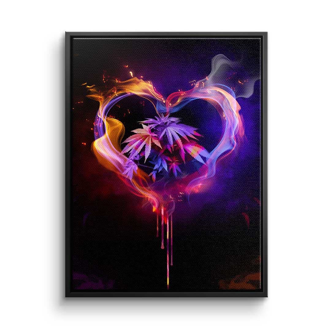 Canvas Weed Heart