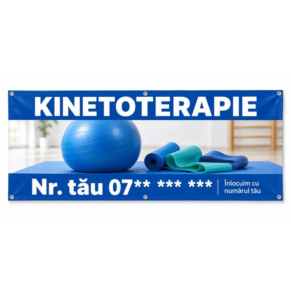 Banner kinetoterapie cu numărul tău