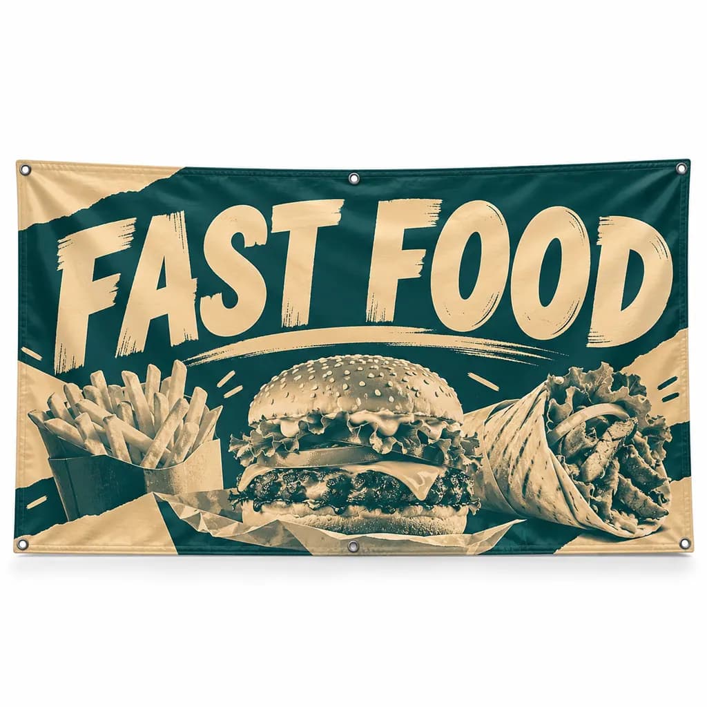 Banner fast food – model editorial