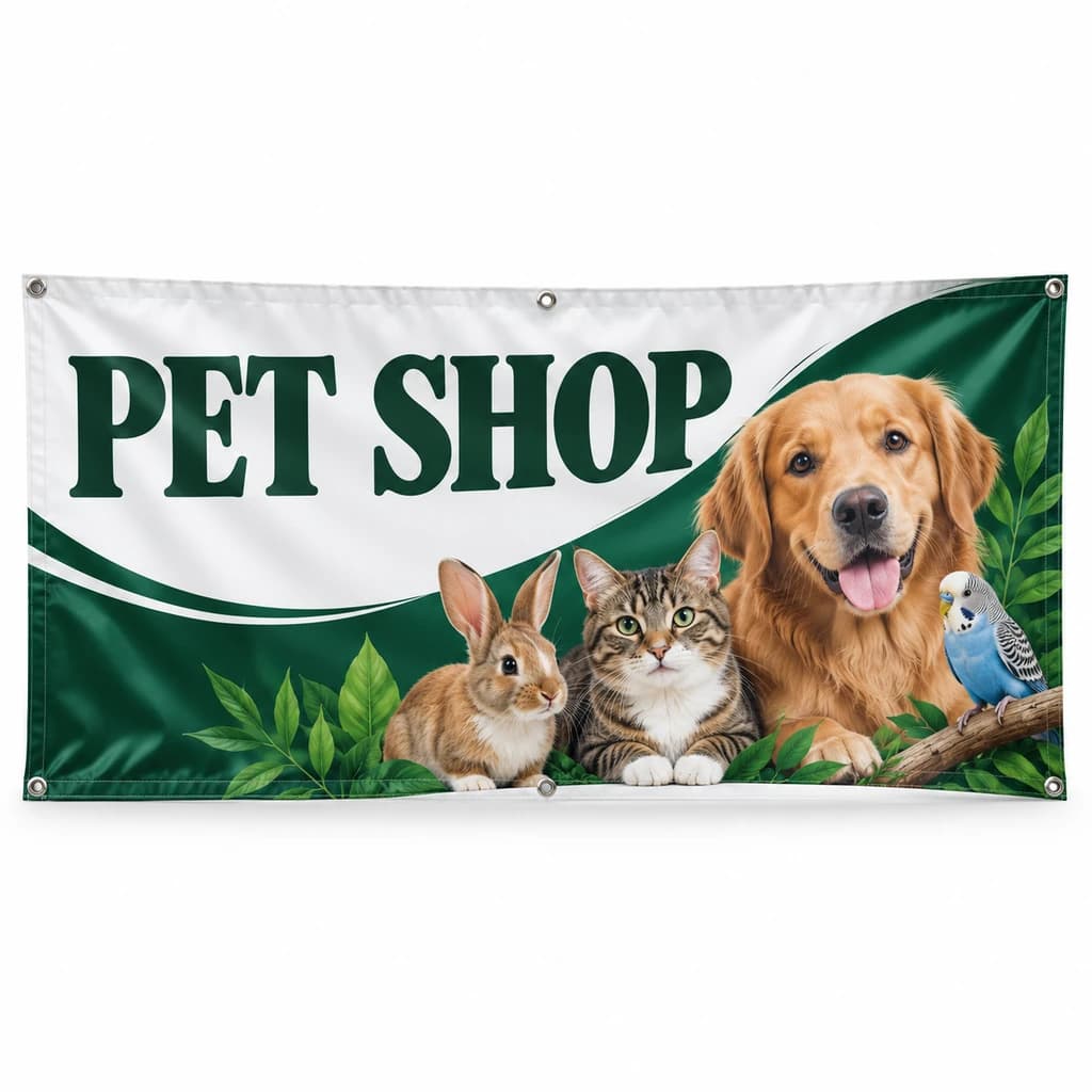 Banner pet shop – model curbat