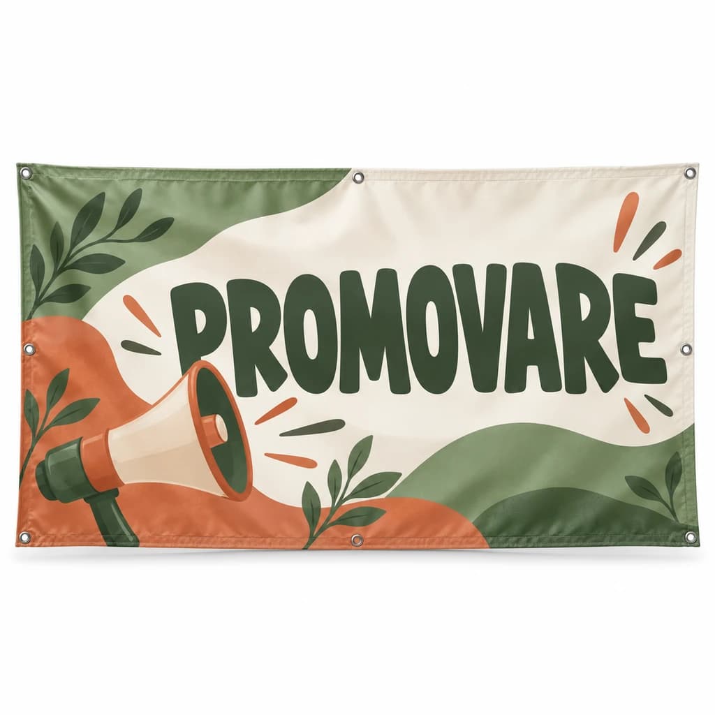 Banner publicitar personalizat – model organic