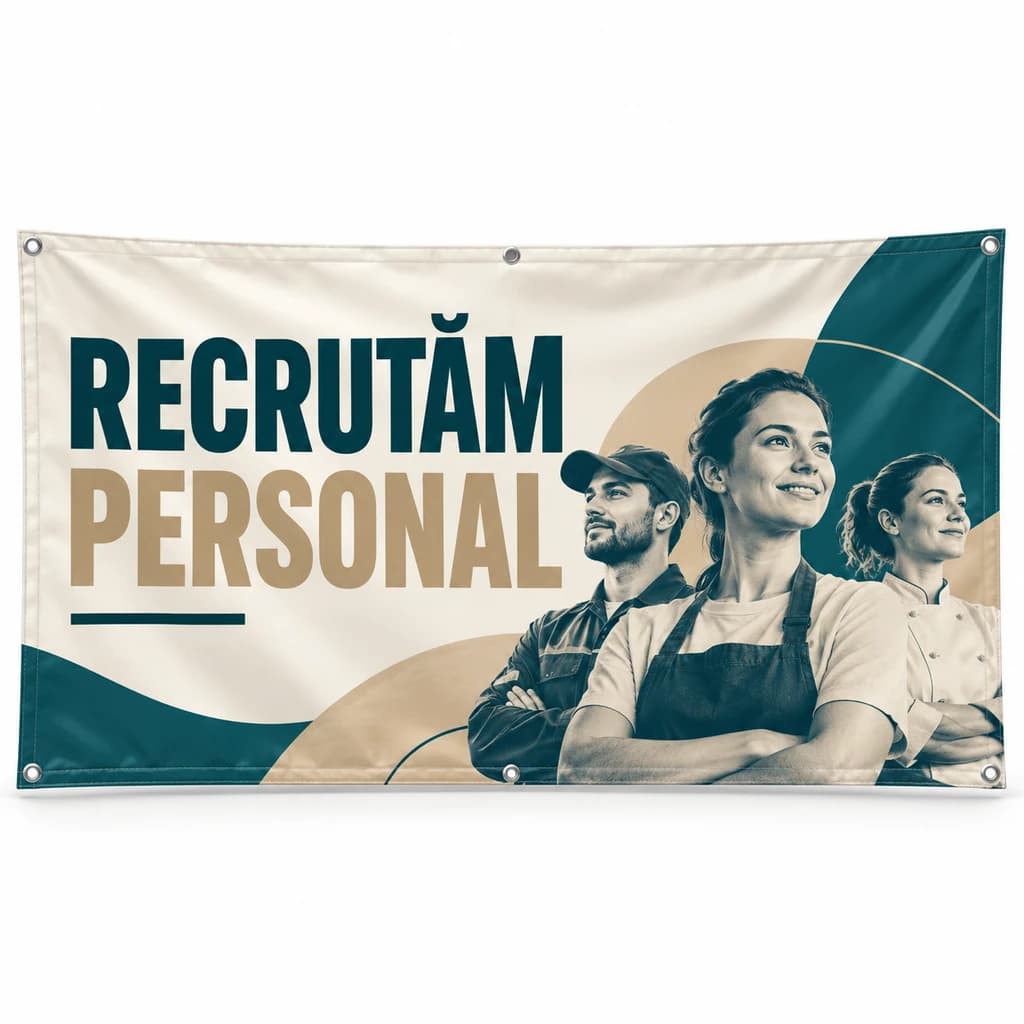 Banner recrutăm personal – model editorial