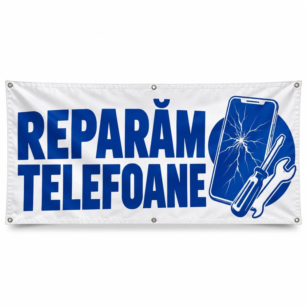 Banner reparăm telefoane – model clasic