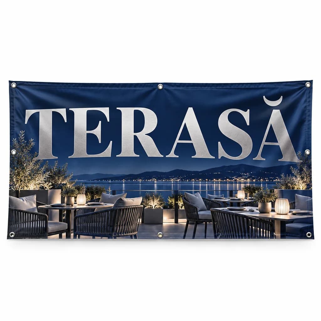 Banner terasă – model panoramic