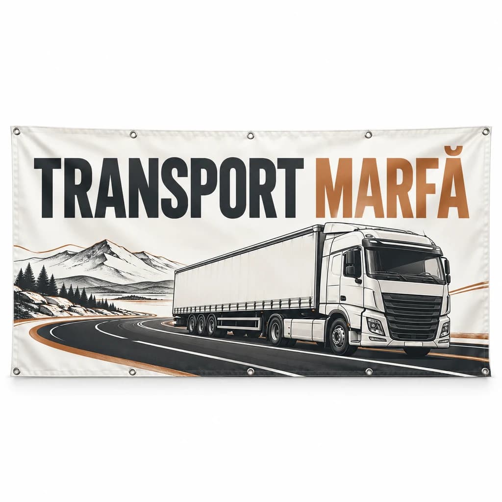 Banner transport marfă – model minimal