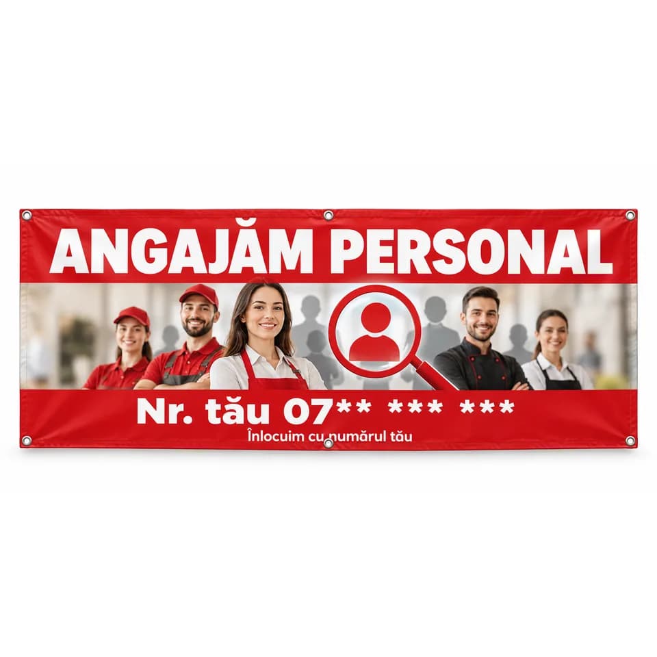 Banner angajăm personal cu numărul tău