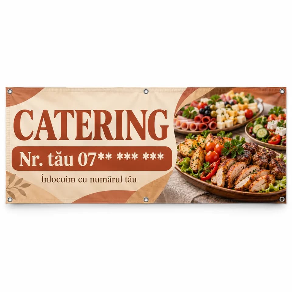 Banner catering cu numărul tău
