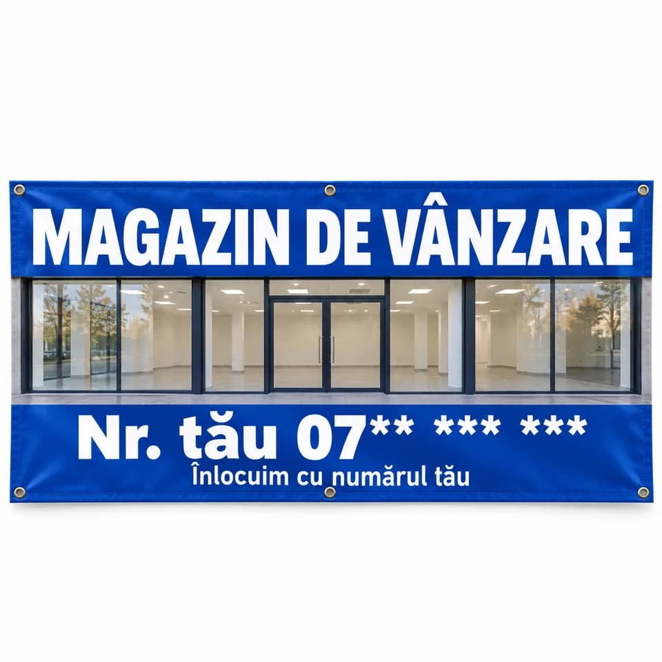 Banner magazin de vânzare cu numărul tău