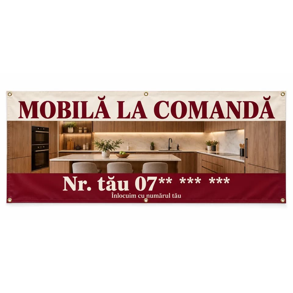 Banner mobilă la comandă cu numărul tău