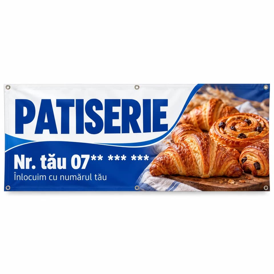 Banner patiserie cu numărul tău