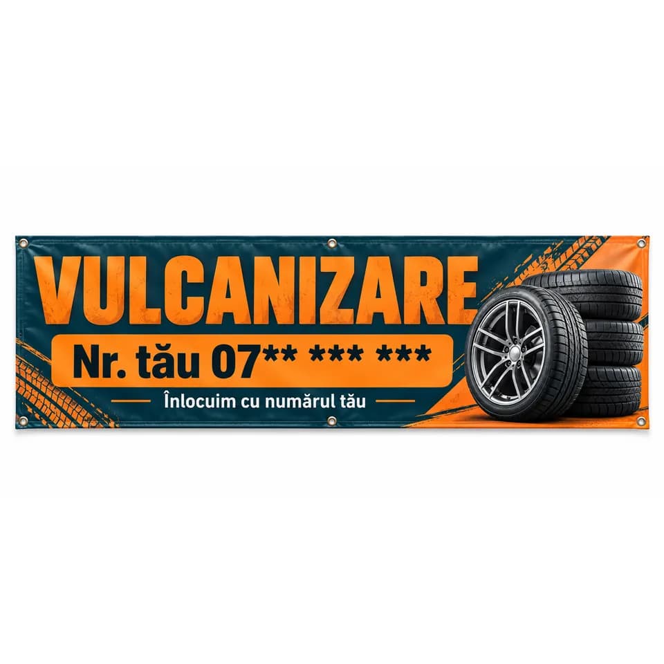 Banner vulcanizare cu numărul tău
