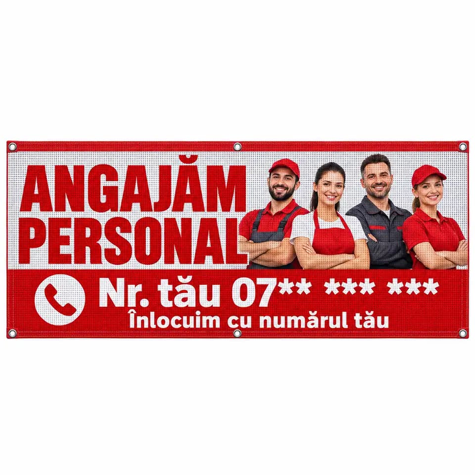 Mesh angajăm personal cu numărul tău