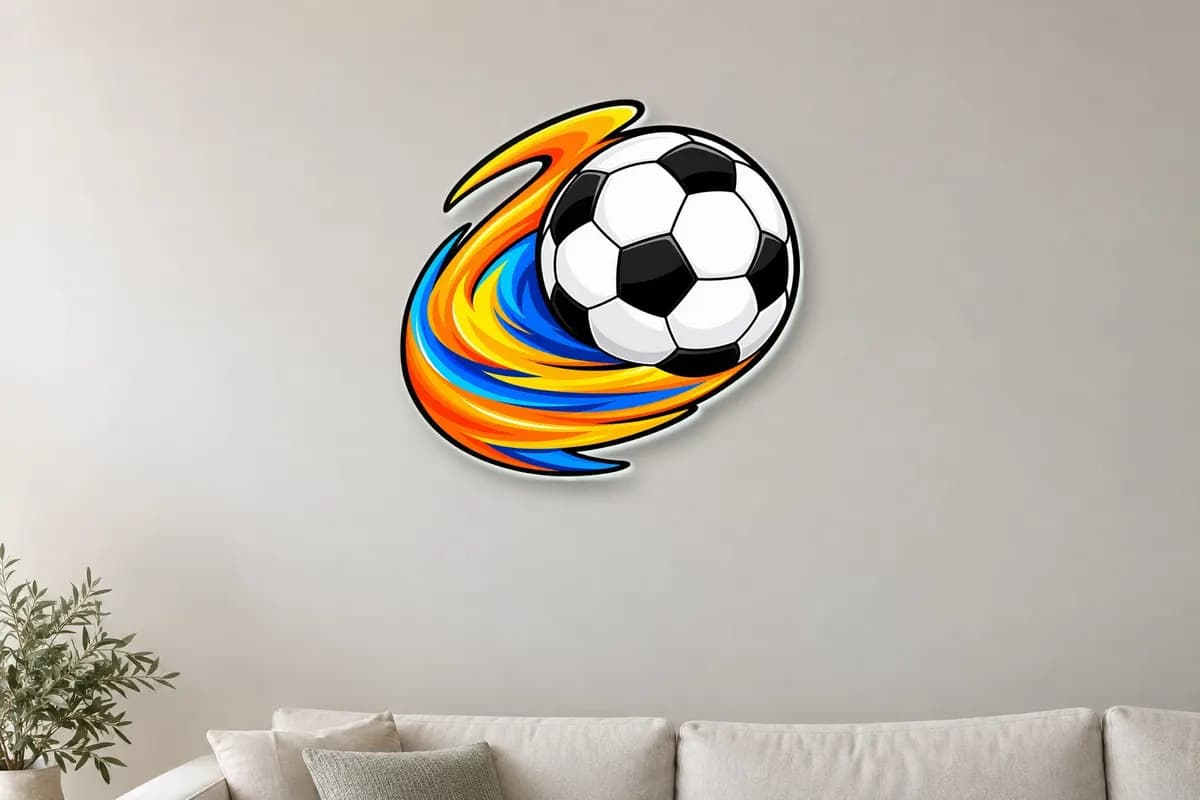 Decor plexiglas minge de fotbal