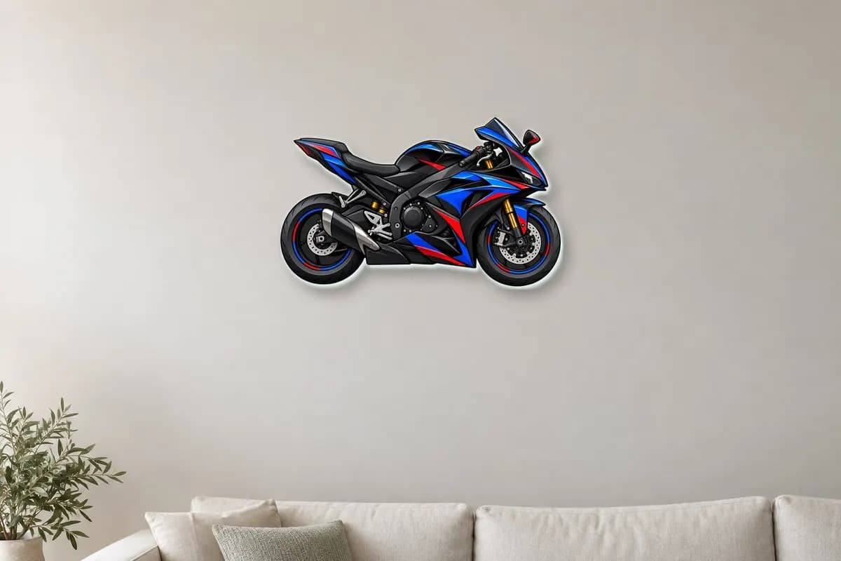 Decor plexiglas motocicletă
