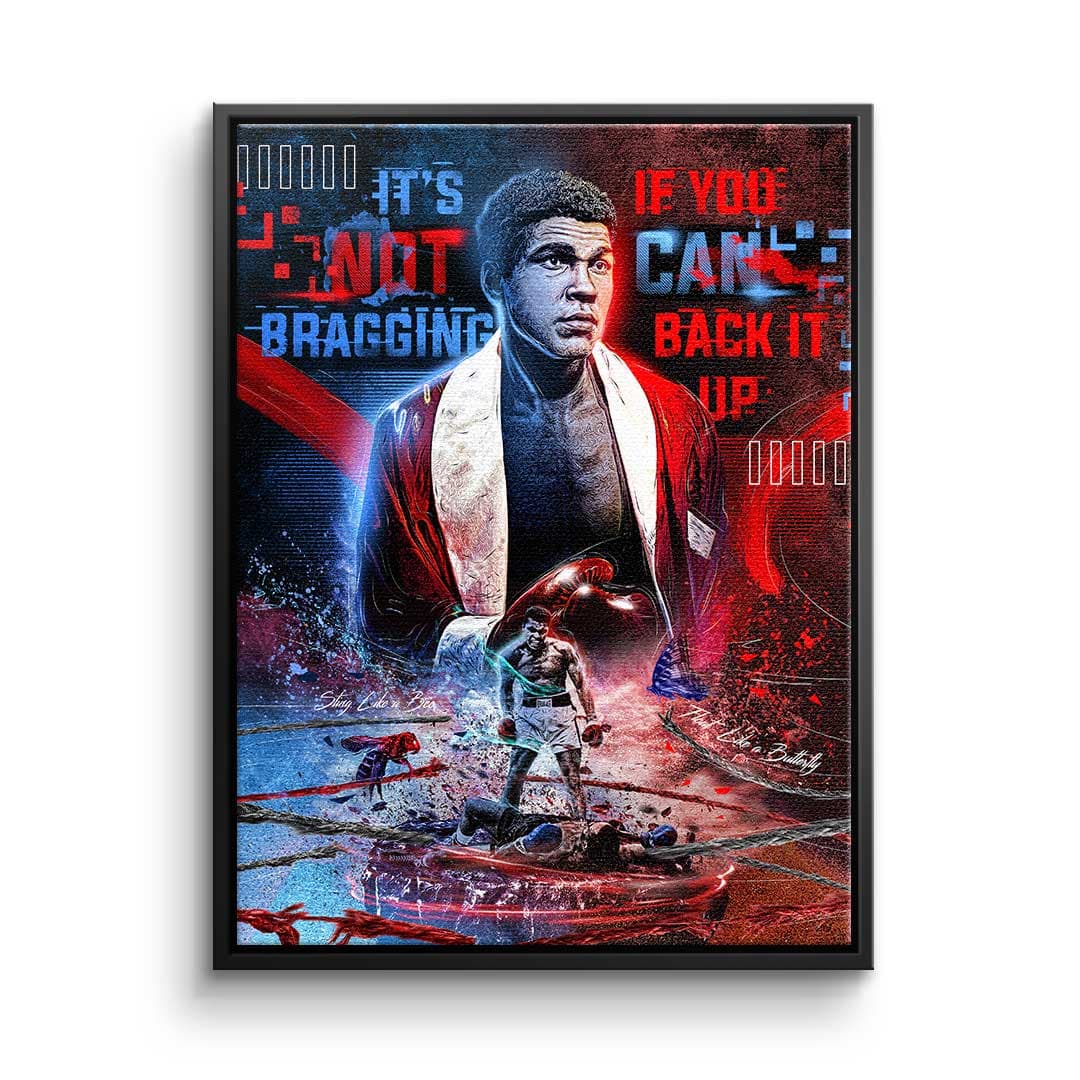 Tablou canvas boxer pop art albastru și roșu – decor sală fitness