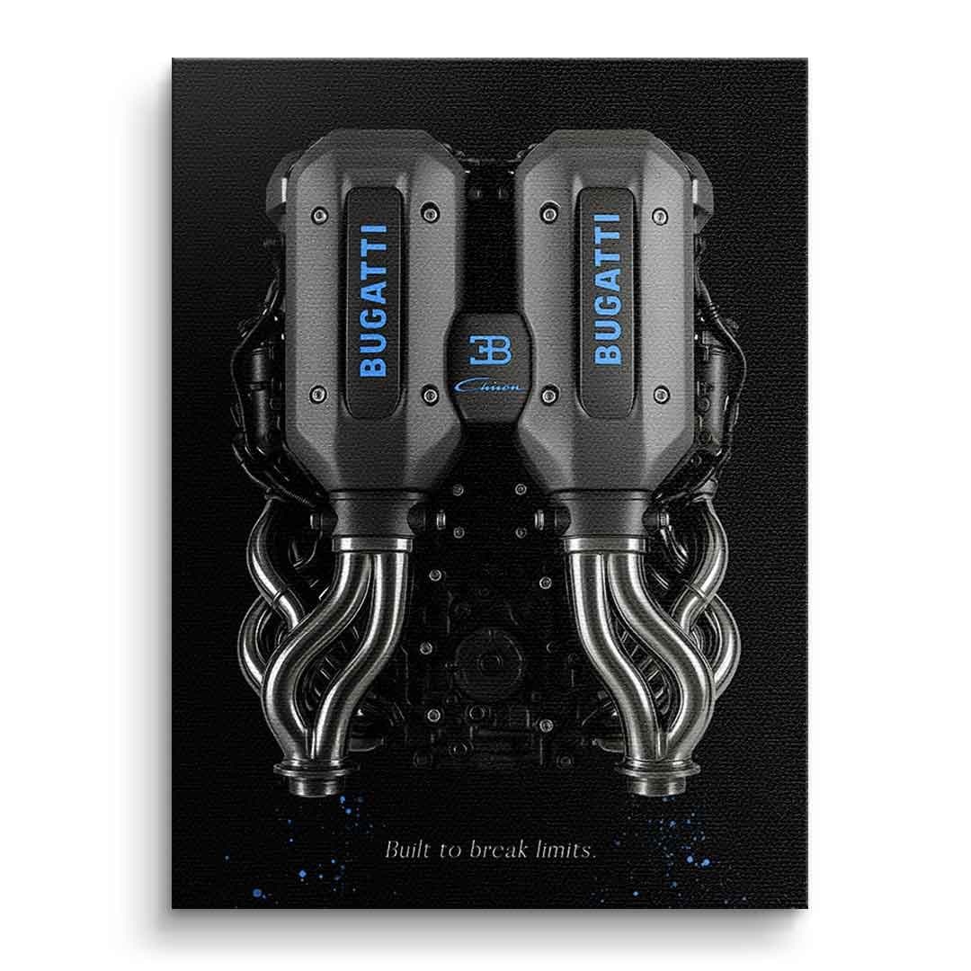 Tablou canvas motor W16 de hipermașină – artă pentru birou