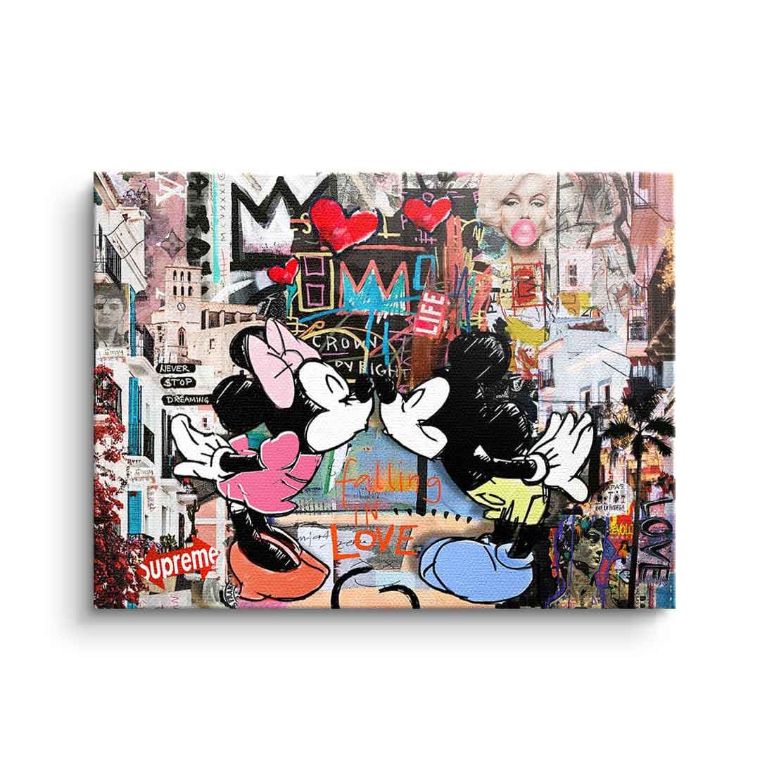 Tablou canvas sărut de șoricei în Ibiza – decor dormitor pop