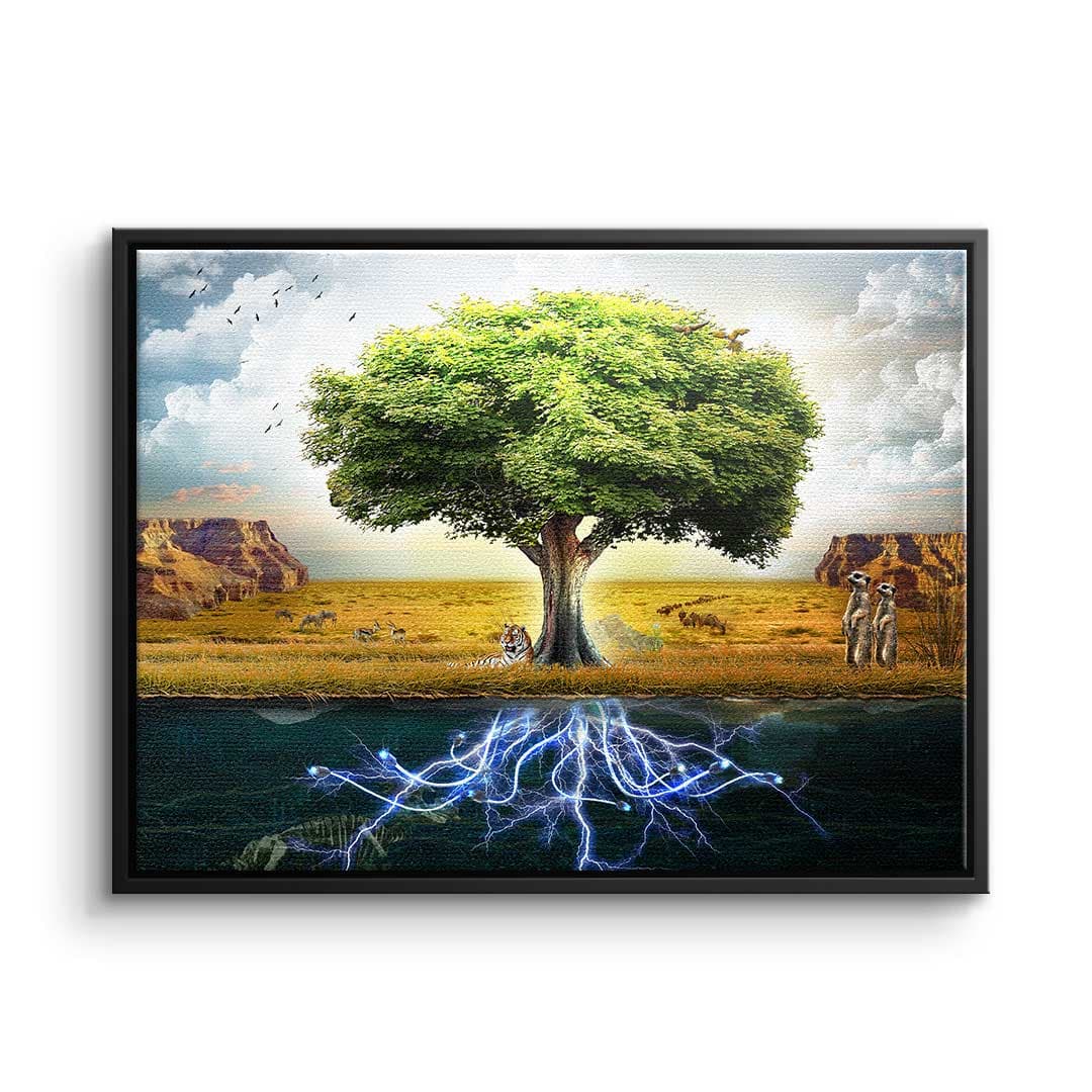 Tablou canvas copac spiritual al anotimpurilor – cameră de meditație