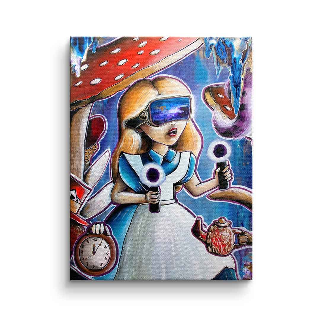 Tablou canvas băiat cu ochelari VR stil comic – decor cameră gaming