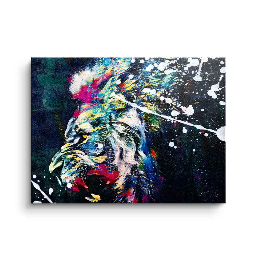 Tablou canvas leu sălbatic abstract – artă modernă pentru living